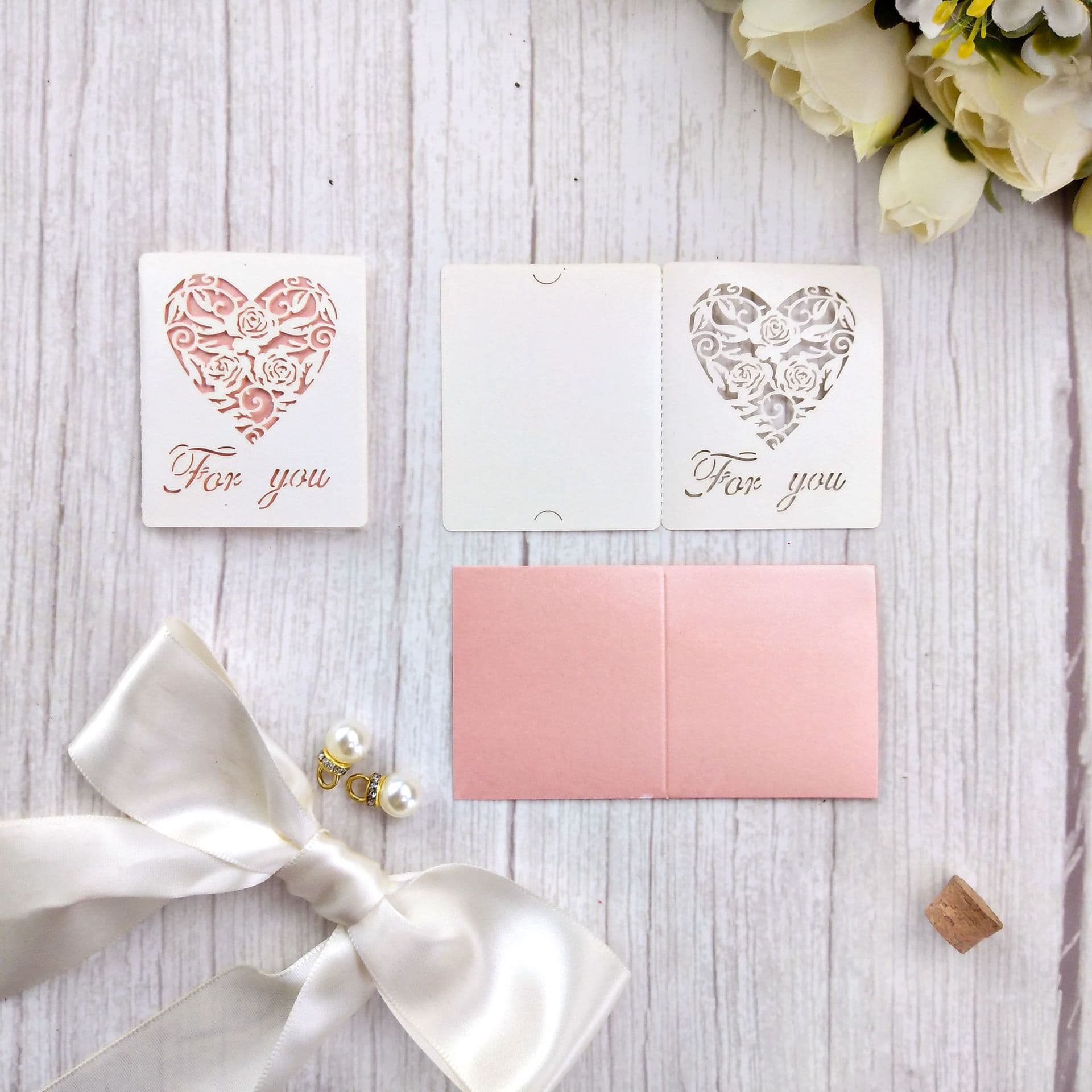 Bookmark Card Sleeve Mini Card Gift Card Creative Birthday Greeting Card Heart Shape Love Card Customizable Logo