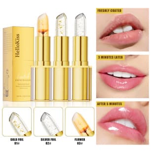 HelloKiss Cross-border Moisturizing Gold Foil Color-Changing Lipstick Gentle Nourishing Lip Lines Color-Changing Lip Balm