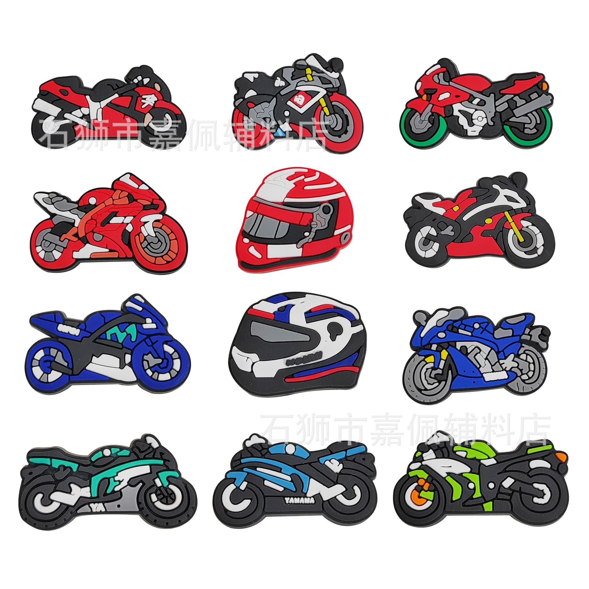 New Motorcycle Shoe Charms DIY Croc Jibbitz Accessories, Biker Motorcycle Detachable Decoration Buckle