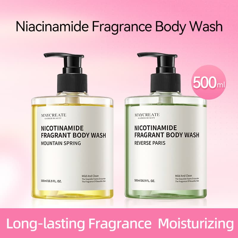 Niacinamide Scented Shower Gel for Cross-border Trade, Full English Packaging