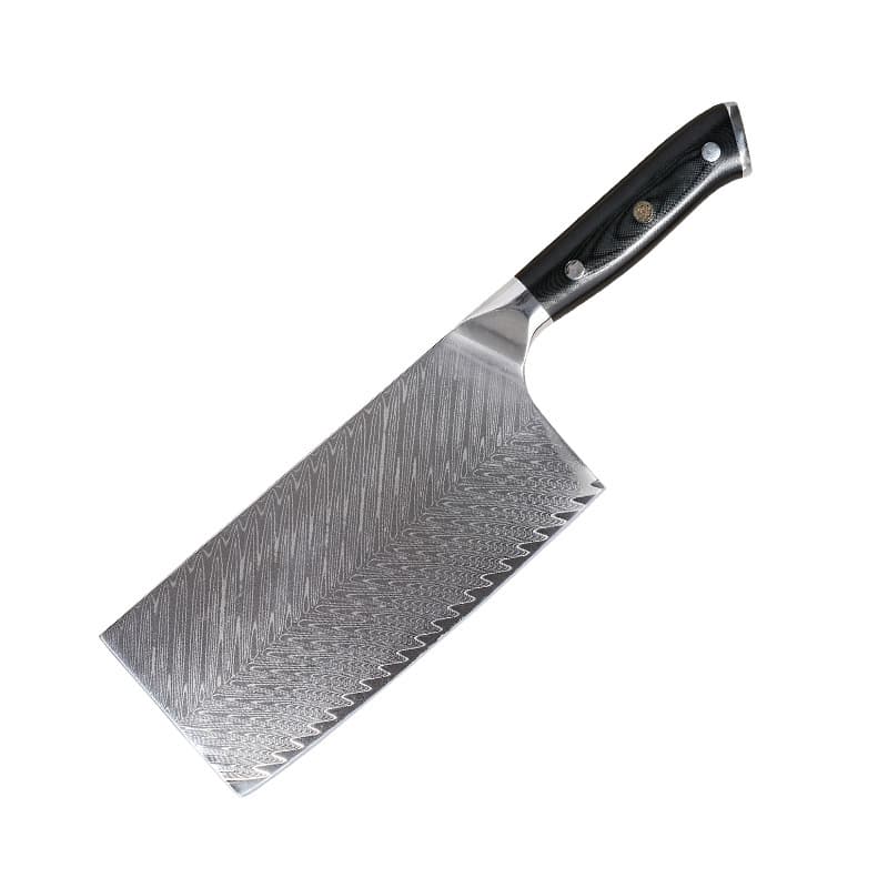 Damascus Steel Bone Chopping Knife Household Kitchen Knife Kitchen Slicing Knife Sharp Stainless Steel Dual-Purpose Chopping and Slicing Knife