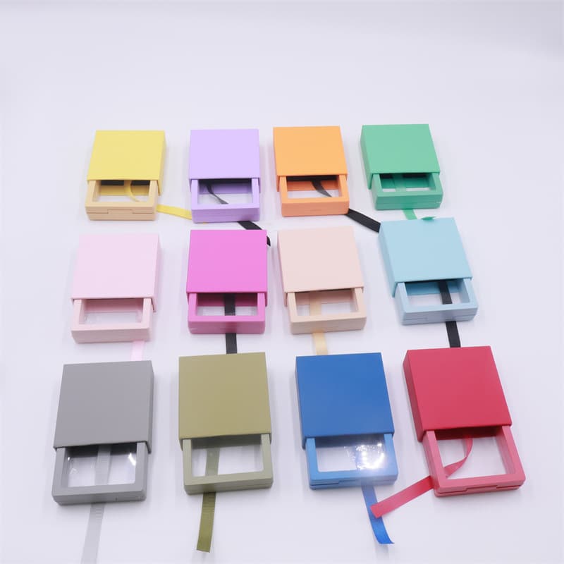 Pull-out Multicolor Outer Paper Drawer Box Storage Floating Box, Trendy Packaging Ring Anti-Oxidation Crystal Jewelry Box