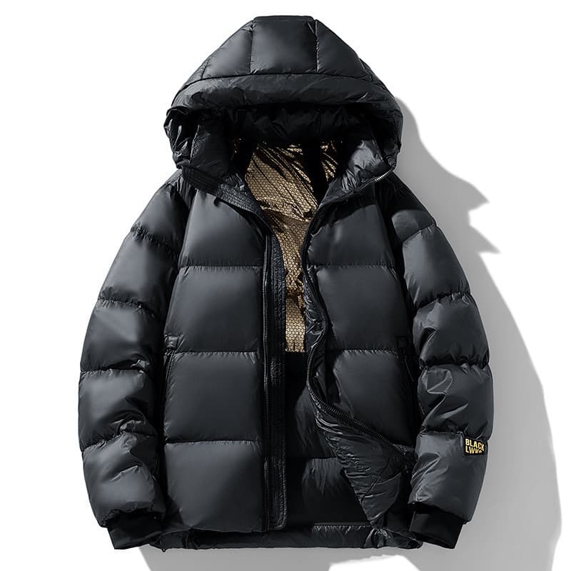 Hot-Selling Black Gold New National Standard White Plush Down Cotton Jacket Winter Windproof Warm Thick Short Unisex Couple