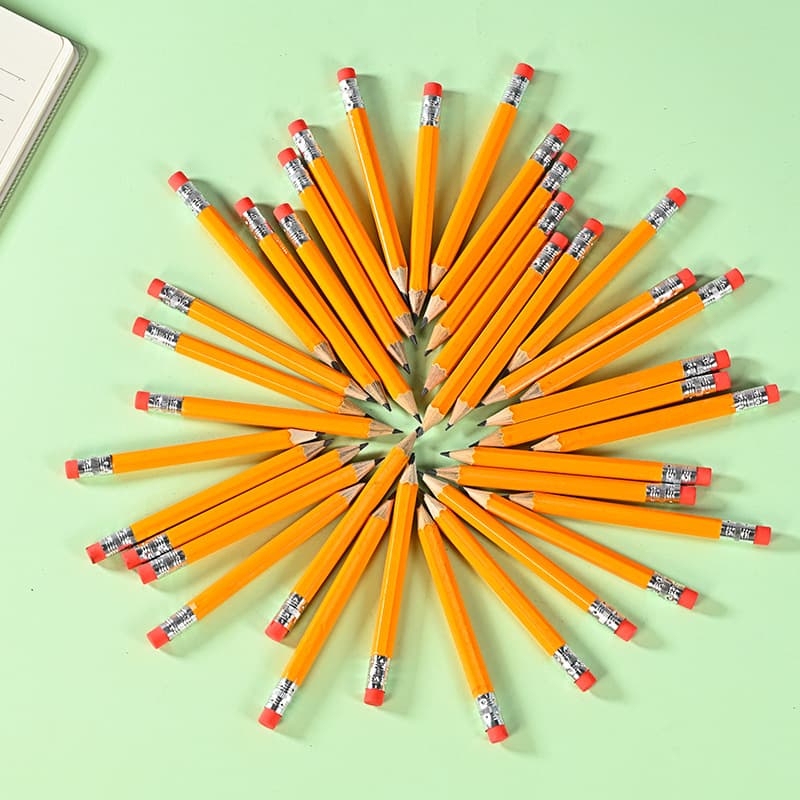 Drawing, golf, stationery, cross-border e-commerce, 10cm pencils with eraser, HB pencils for elementary school students, wholesale.