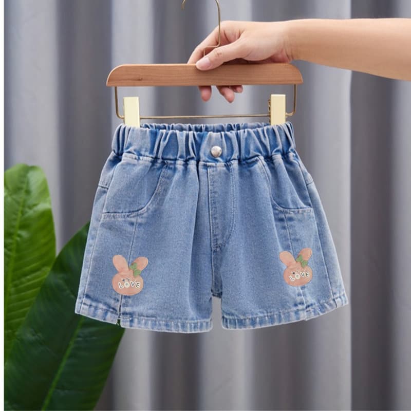 Summer New Children's Denim Shorts Factory Wholesale Middle and Older Kids Stylish Denim Girls' Pants Drop Shipping