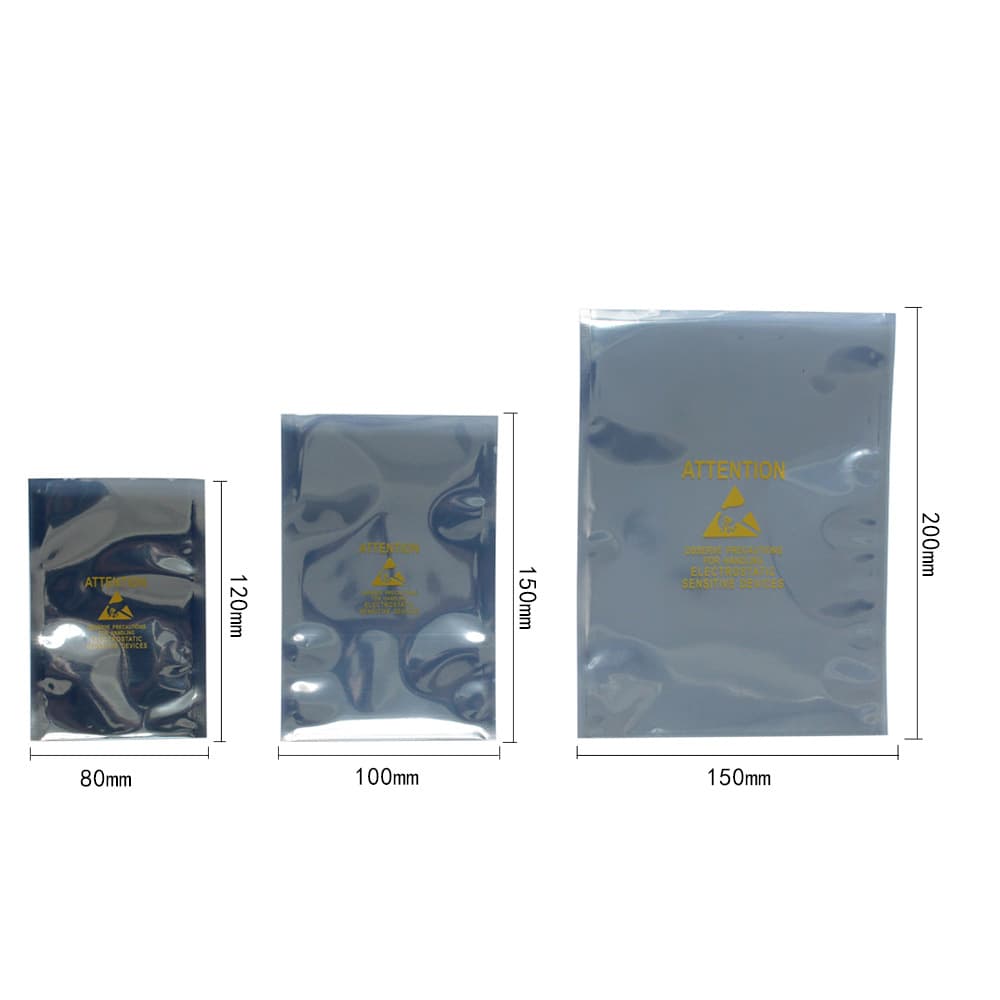Factory produces anti-static shielding bags, IC chip circuit board flat-mouth packaging bags, moisture-proof and light-proof shielding bags.