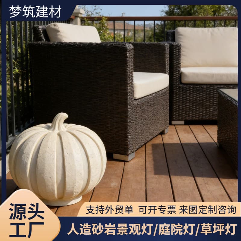 Custom European Garden Landscape Engineering Artificial Sandstone Translucent Sculpture Light Classical Style Outdoor Decoration