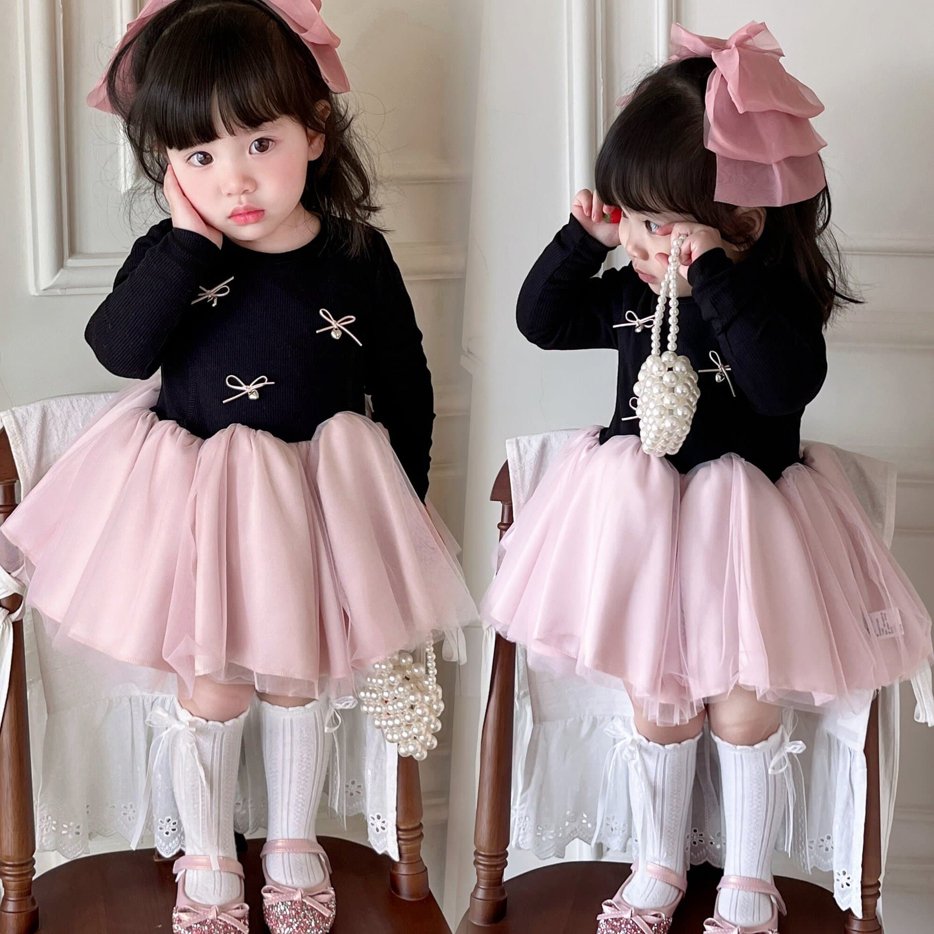 Girl's Beautiful Mesh Patchwork Dress 2026 Spring New Children's Stylish Princess Dress Birthday Gown