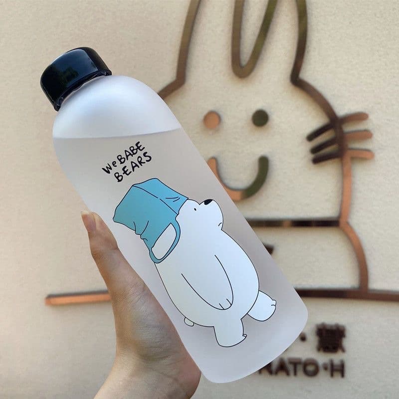 Cartoon Cute Large Capacity Plastic Straw Cup Creative Portable Water Bottle Heat-Resistant High Appearance Cup for Men and Women
