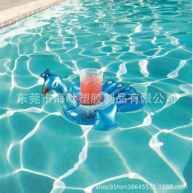 Factory Direct PVC Inflatable Drink Holder, Floating Cup Holder for Pool, Water Drink Cup Stand