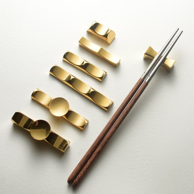 Luxury 304 Stainless Steel Chopstick Holder, Restaurant Shared Rack, Hotel Tableware, Gold-colored Chopstick Rest, Chopstick Pillow, Spoon Holder