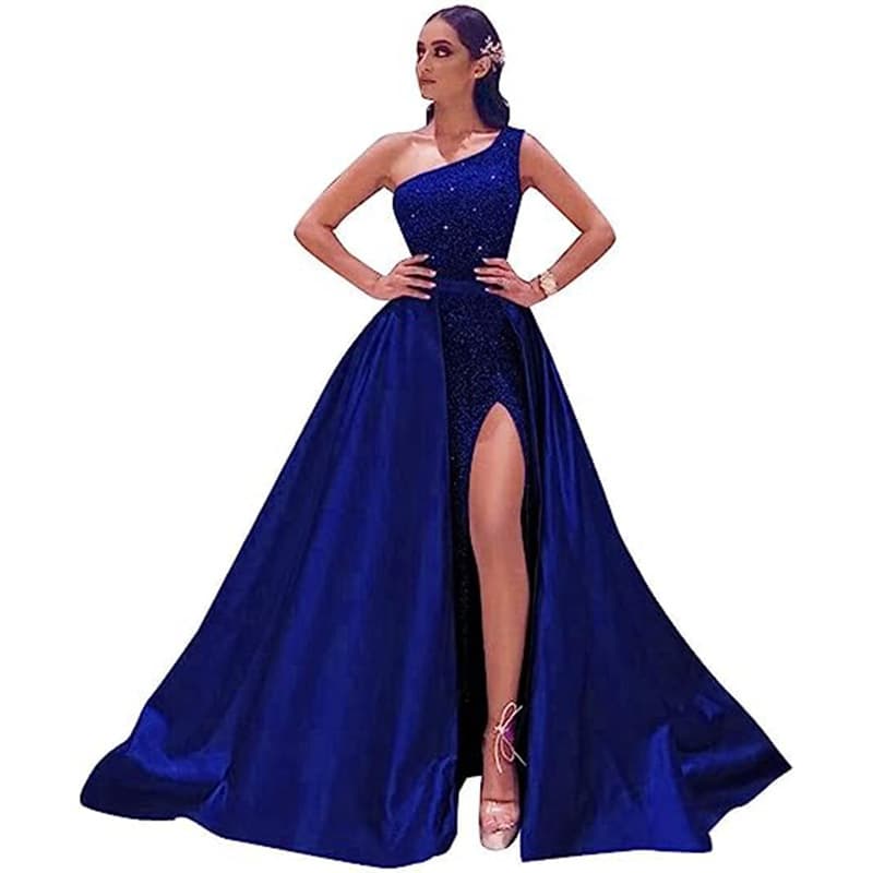 Cross-border evening dress 2026 new style tube top slit wish banquet host Aliexpress dress temperament dress