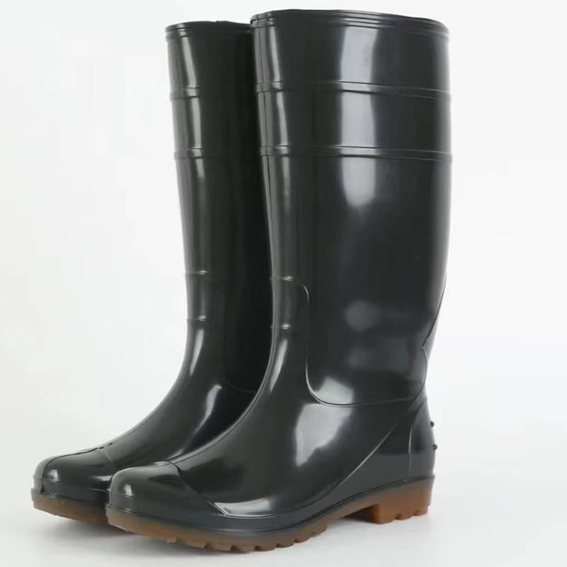 Rain Boots Food Boots Black Thickened High-Cut Unisex Non-Slip Oil Acid-Alkali Resistant Food Factory Work Boots Waterproof
