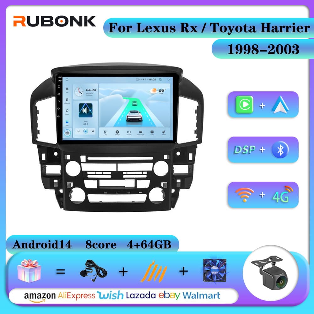 Suitable for 98-03 Lexus RX special Android large-screen navigation player Bluetooth wireless Carplay