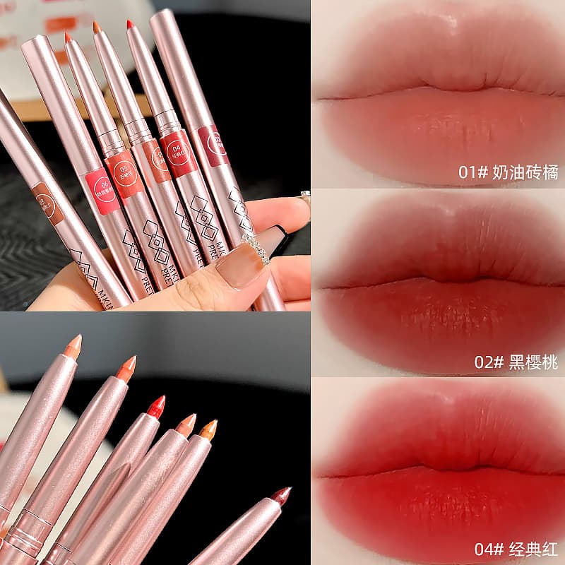 MK Rotating Lip Liner Pencil Waterproof Long-Lasting Matte Lip Liner for Women Makeup Wholesale Small Batch Influencer Style