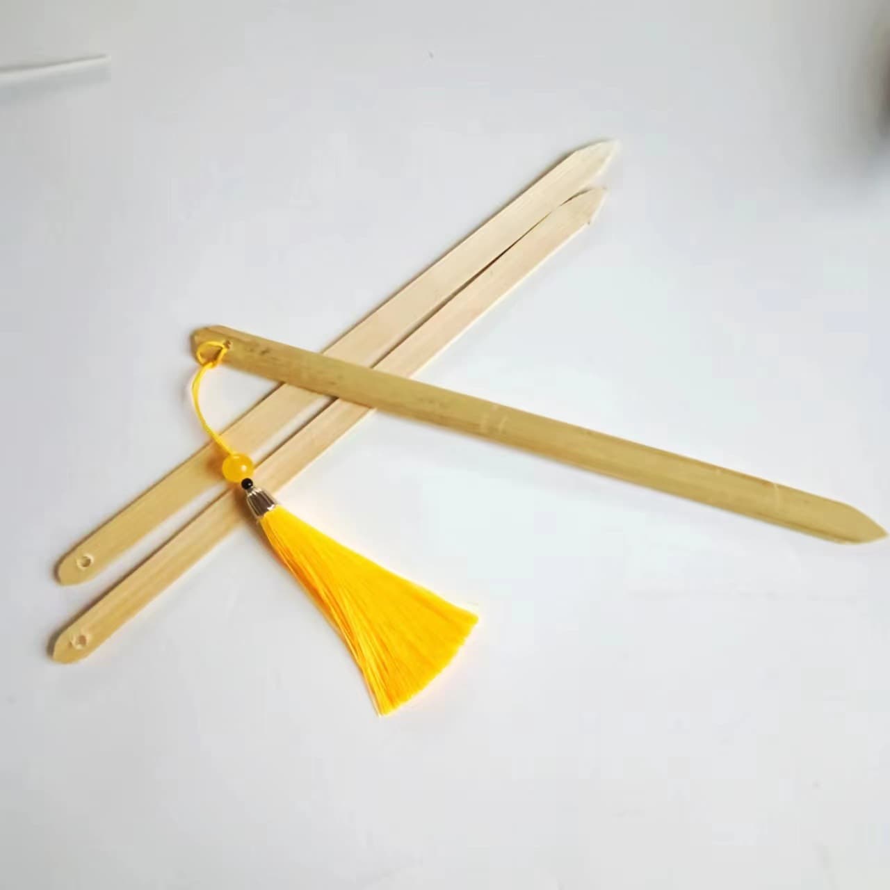 Handmade bamboo fan handle fan bone bamboo fan diy material package auxiliary materials Chinese style artistic group fan bamboo handle