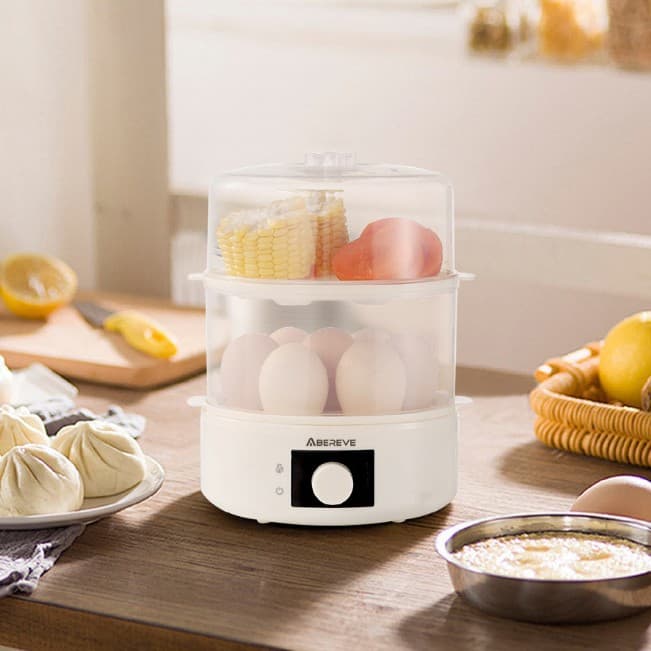 Aibeli Double-Layer Egg Cooker Multi-functional Breakfast Maker Home Cooking Machine Business Events Member Gifts Wholesale