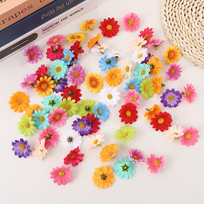 4cm Miniature Simulation Sunflower Daisy Chrysanthemum Flowers Home Decor Artificial Flowers