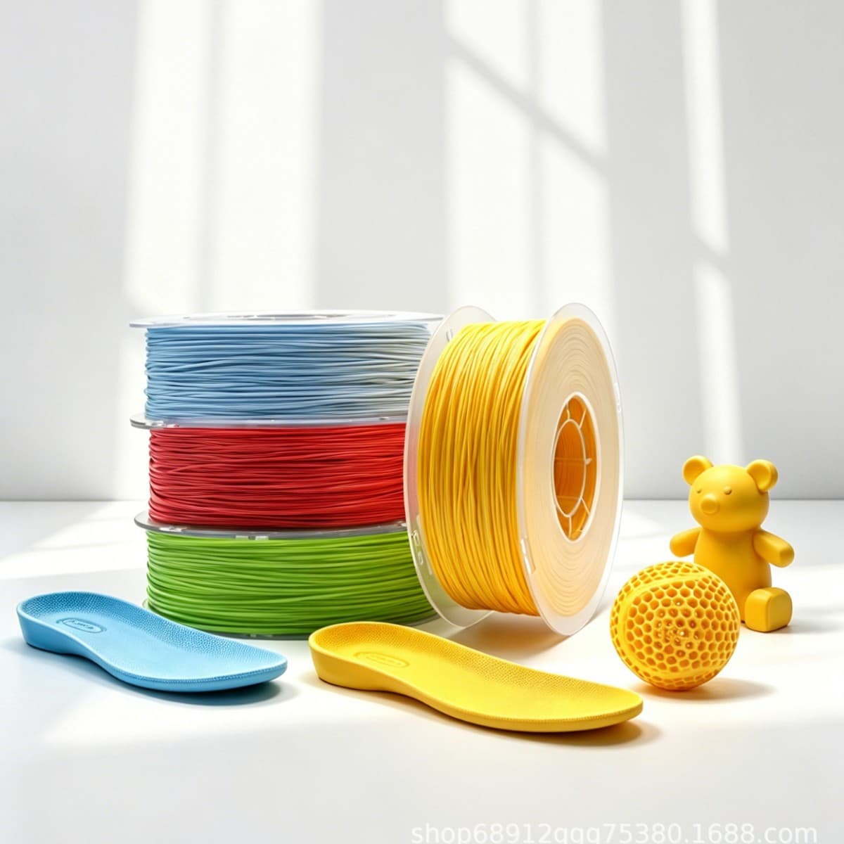 FDM3D printing filament TPU filament matte 90A 95A 80A 85A3D printing flexible slippers filament 1kg