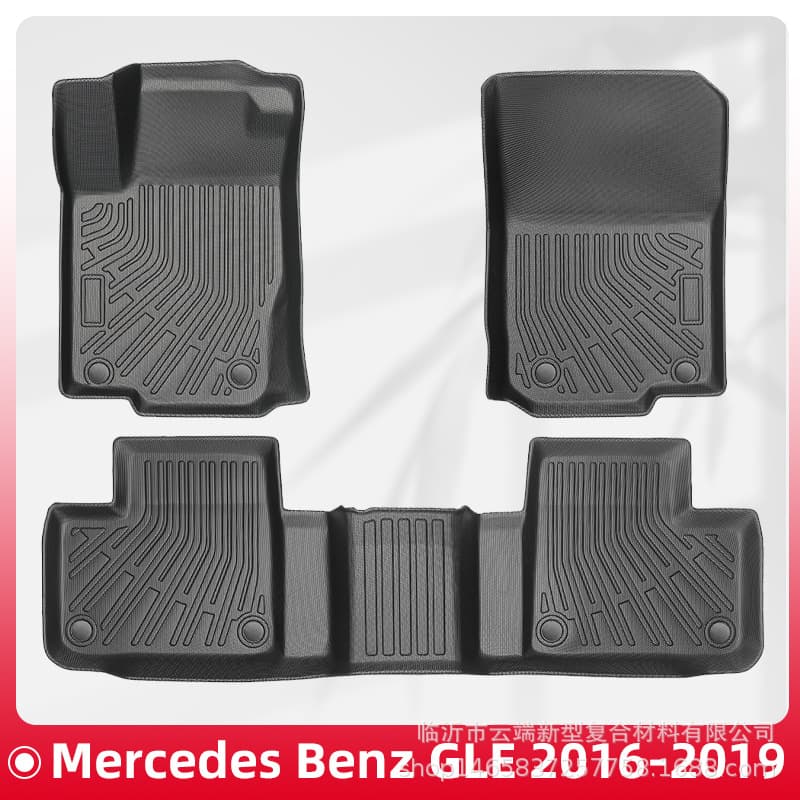 3D All-Weather TPE Floor Mats and Trunk Liner for Mercedes Benz GLE 2016-2019
