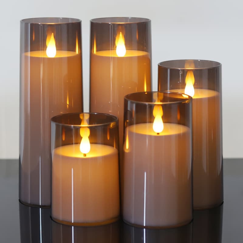 2026 New Cross-border Drop Shipping Flameless Battery Candles with Timer and 2 Batteries