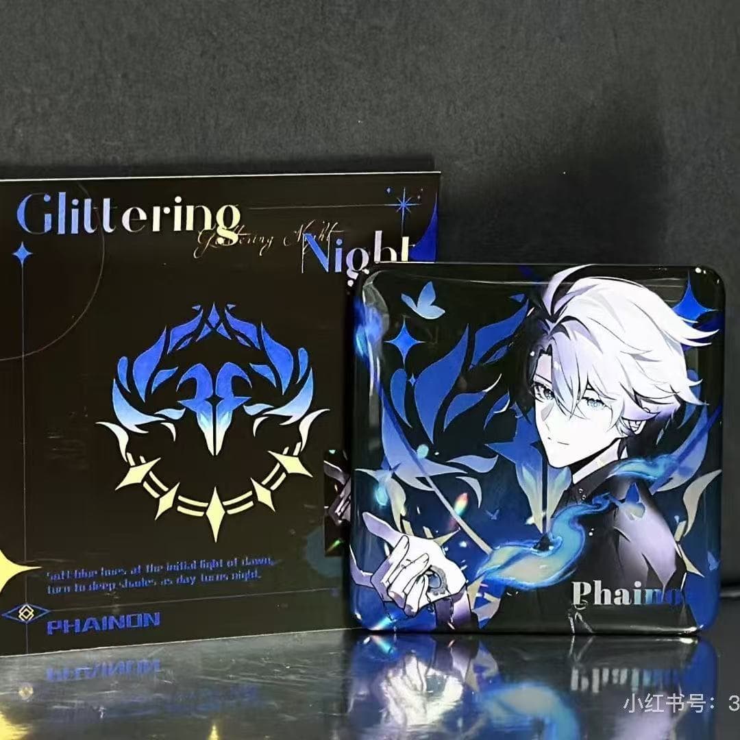 In stock, Dark Night Streamer·Bai E Ten Thousand Enemies homemade square backpack pendant two-dimensional peripherals