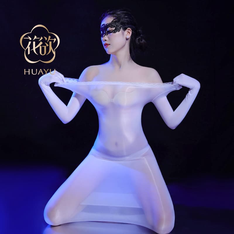 Lace One-Shoulder Bodysuit Long Stocking Skirt Men's Slim Fit Sexy Plus Size Big Pleasure Nylon Shaping Ultra-Thin Dancewear