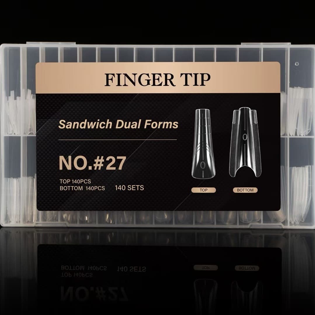 New Slim Dog Ladder Oval Nail Form Nail Art Sandwich Layered Extension Nail Form Paper-Free Transparent Crystal Nail Form