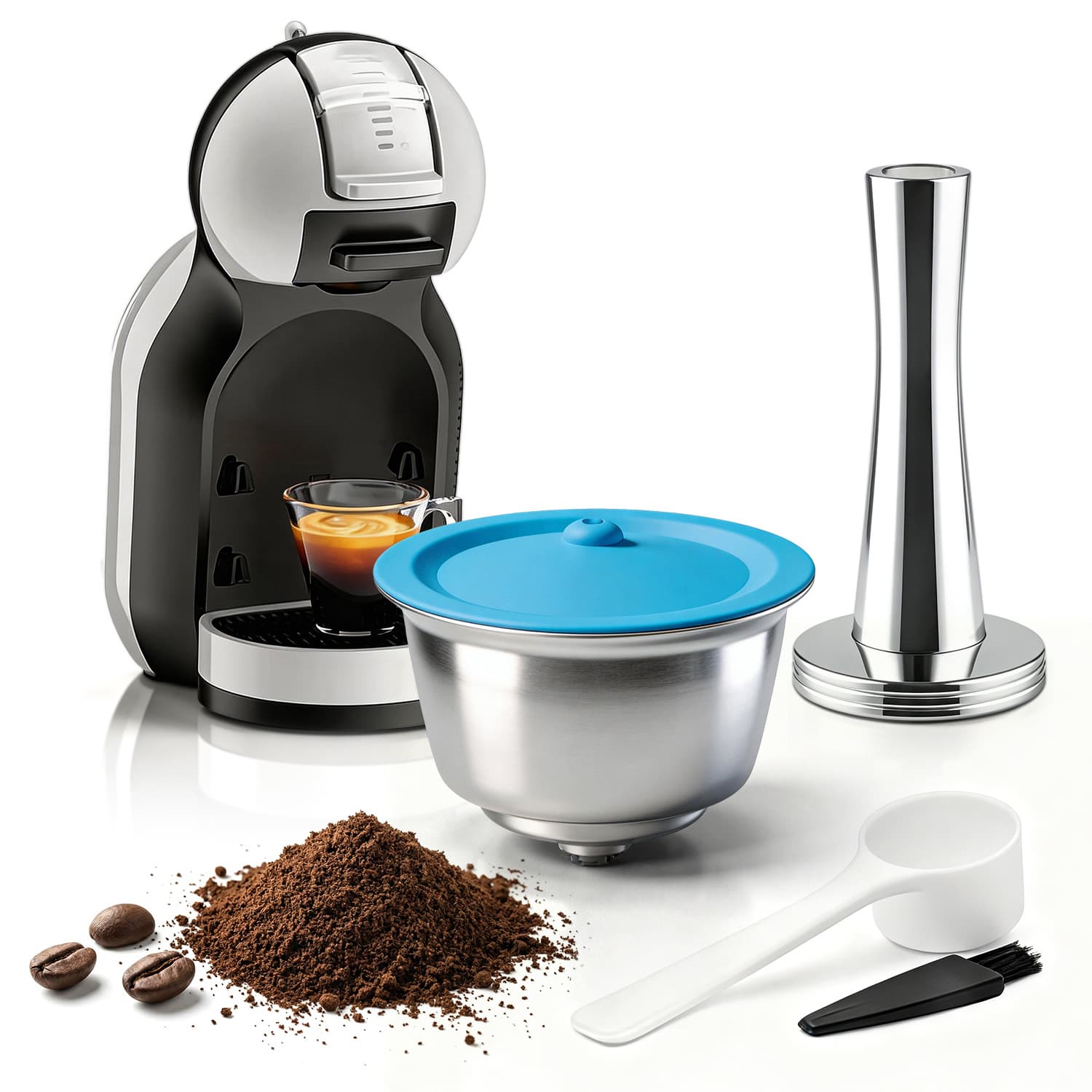 Suitable for Nestlé Duocco Stainless Steel Coffee Capsule Shell Reusable Homemade Powder Filling Filter