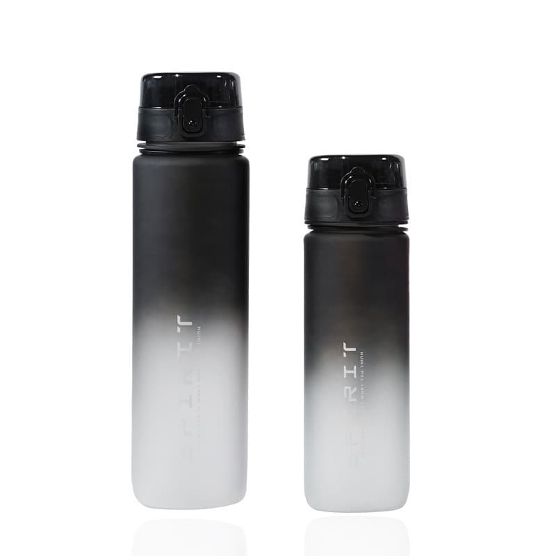 Sports Water Bottle Gradient Color Portable Cup Plastic Cup Locking Flip Lid Space Cup Extra Large Capacity Outdoor Use