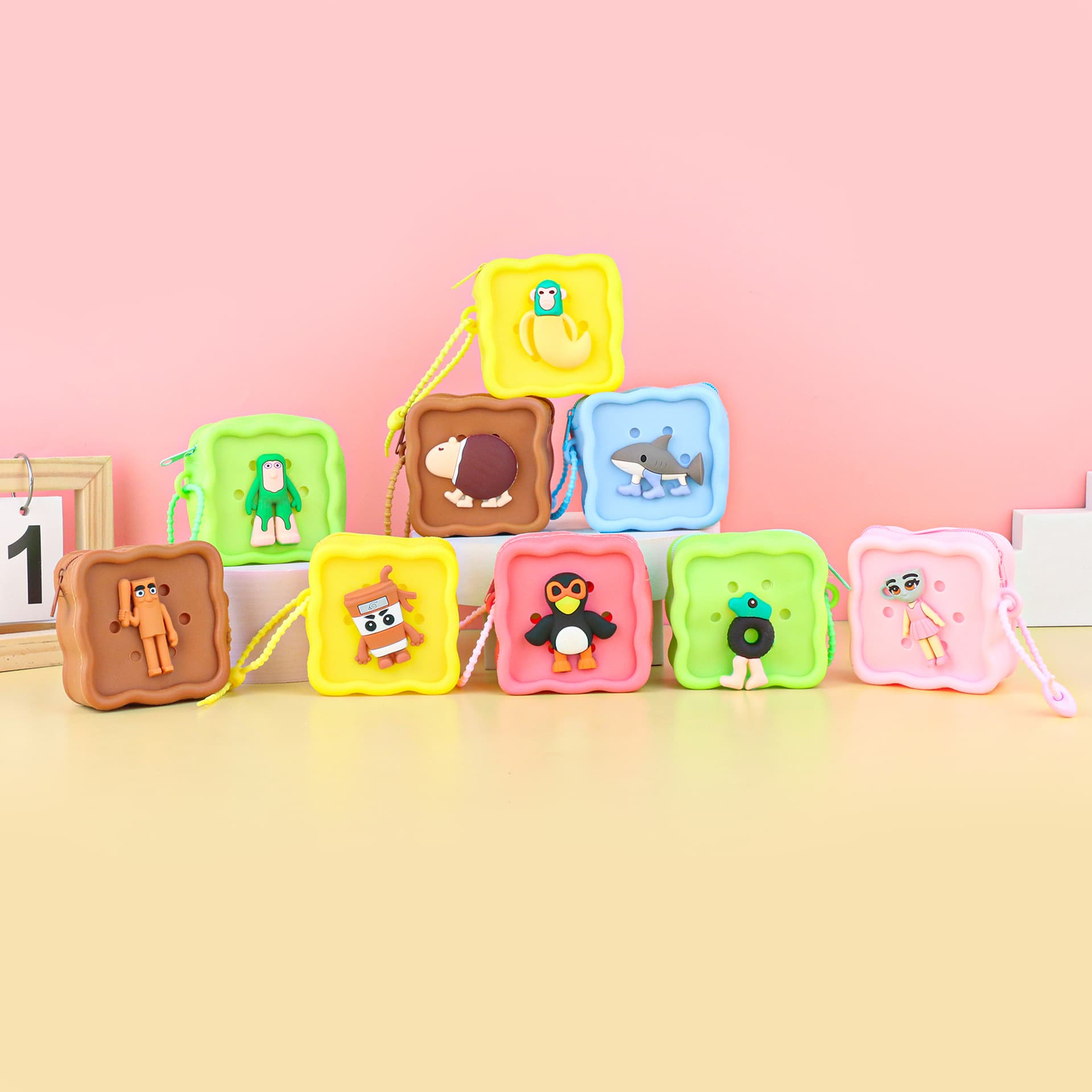 Q Version Shan Hai Jing New Silicone Storage Bag Cute Cartoon Coin Purse Headphone Case Backpack Accessory Small Gift