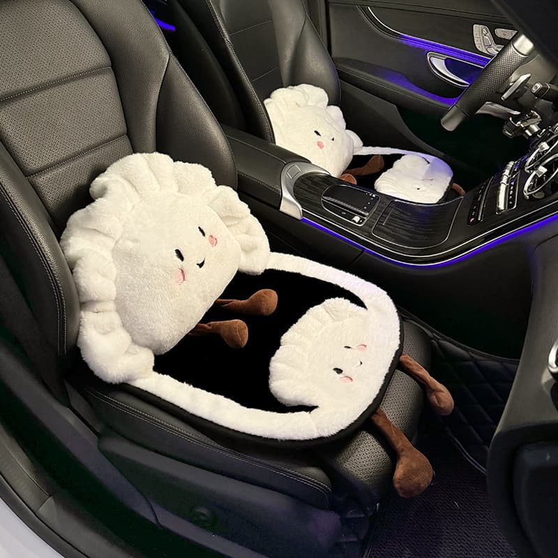 New Winter Plush Car Seat Covers, Thickened Warm Rear Seat Single Piece, Cute Car Seat Cover