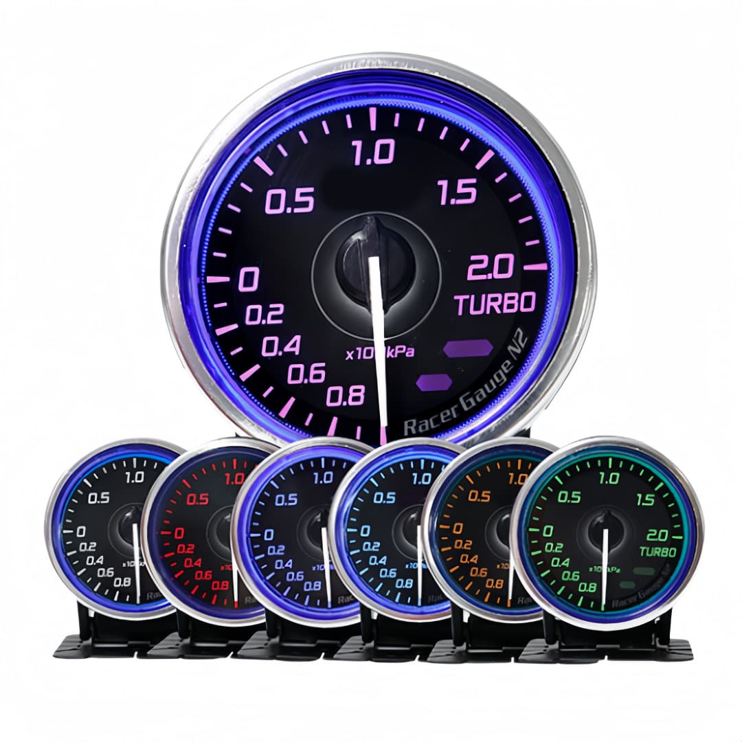 Car modification N2 60mm blue background instrument turbine vacuum voltage water temperature oil pressure tachometer vacuum turbine