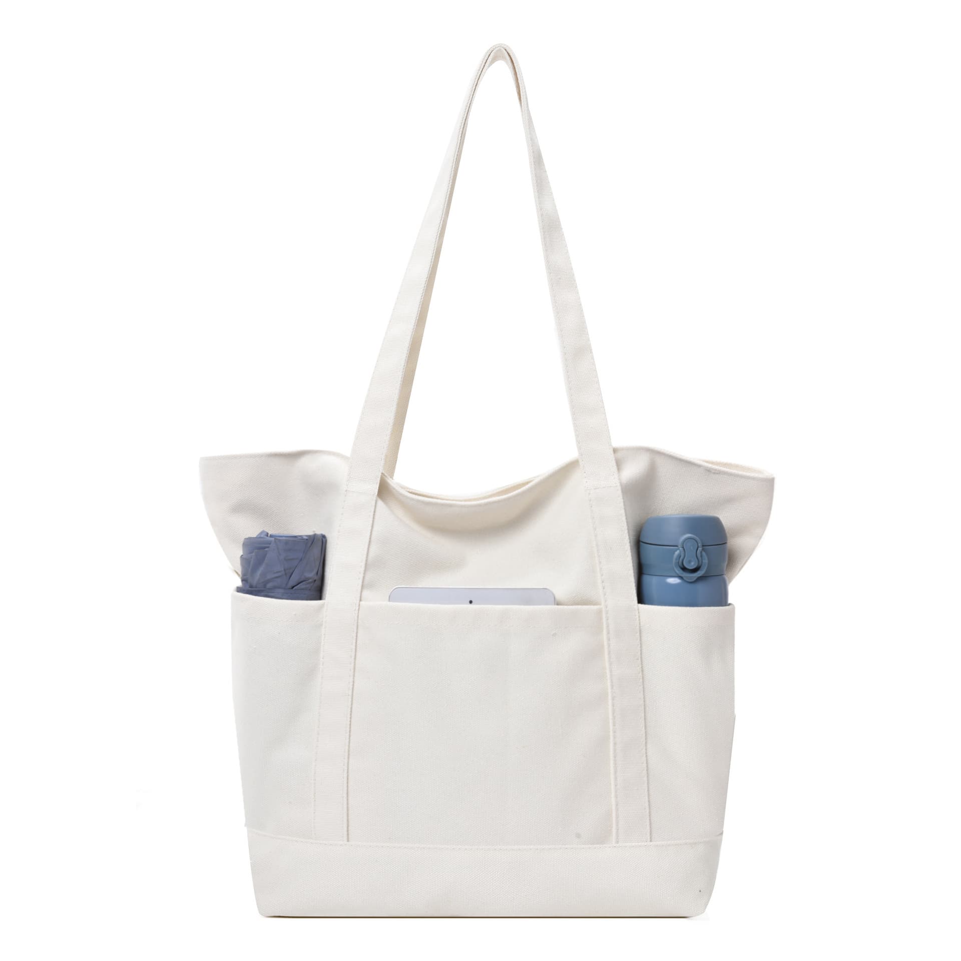 Casual Style Canvas Bag, Niche Design Large Capacity Women's Day-Korean Office Shoulder Bag Shopping Tote Bag