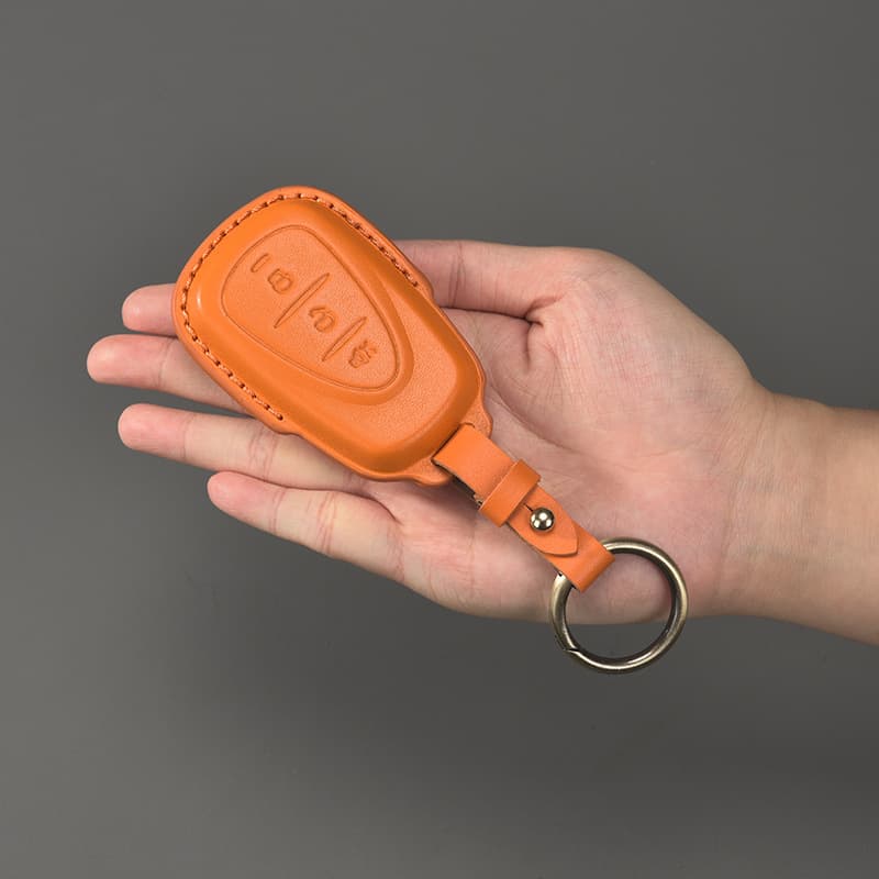 Genuine Leather Key Case Cover for 2025 SYM Cruisym 400 GT150 Husky Jiumei Z300 Motorcycle