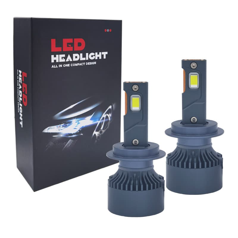 Cross-Border Dual Copper Tube High-Brightness Car LED Headlight H1 H11 H7 Ultra-Bright H4 High and Low Beam Integrated 9005 Bulb Headlight