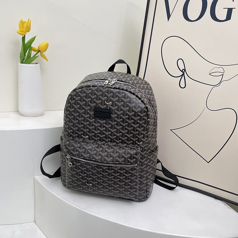 Goya Dog Tooth Backpack Cisalpin Large Capacity Laptop Bag Retro Douyin Print Goya New