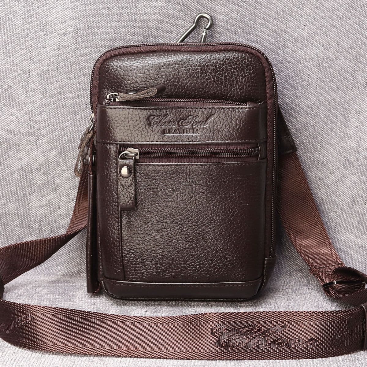 Cross-border New Crossbody Bag Men's Genuine Leather Casual Commuter Top Layer Cowhide Single Shoulder Bag Vintage Belt Waist Pack