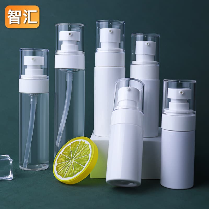 20-tooth 100ml Lotion Bottle Flat Shoulder with Cap Body Lotion Essence Spray Bottle Cosmetic Packaging Material Empty Bottle Custom