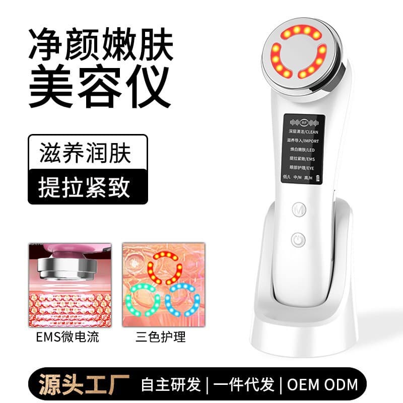 Beauty Device EMS Home Use Lifting LED Light Skin Rejuvenation Facial Massage Warm Therapy