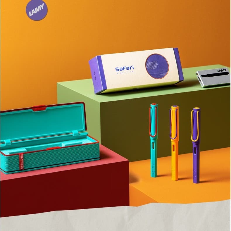 LAMY Safari Candy II Set Fountain Pen Gift Box, Ergonomic Pen for Students and Office