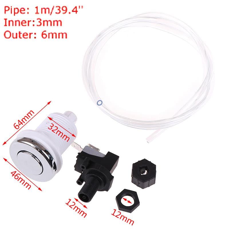 32 Button Long Double Bathtub Massage Chair Pneumatic Air Pressure Switch Food Waste Disposer Built-in Micro Switch