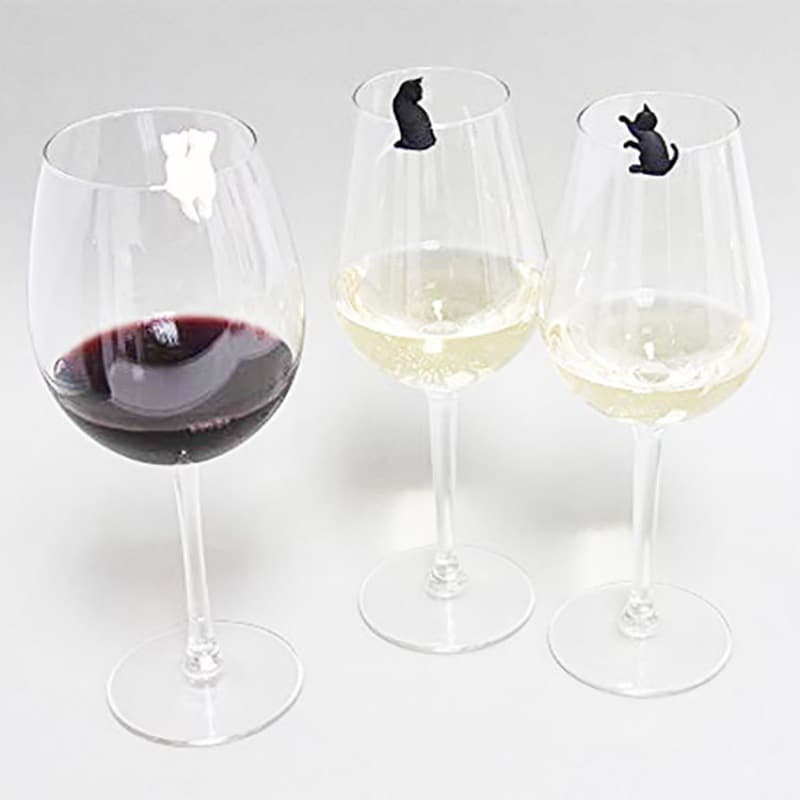 kitten wine glass markers meow wine glass markers kitten wine glass identifier tea bag hanging