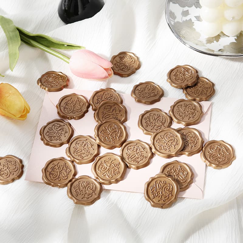 Wax Seal Stamp Wax Label Embossed Wax Coin Wax Sticker Wedding Invitation Vintage Decoration Self-Adhesive Envelope Seal Sticker