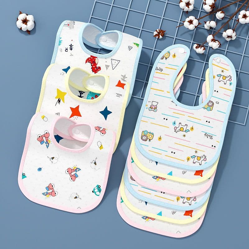 Quilted U-shaped bib, waterproof small bib, enlarged scarf printed bib