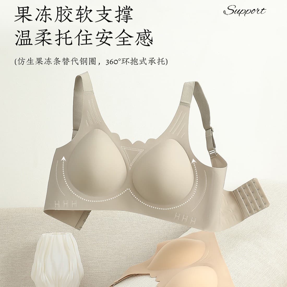 Cross-border Exclusive Supply Bra European & American Sizes Seamless Bra Wireless Underwear Amazon Best-seller English Label Foreign Trade