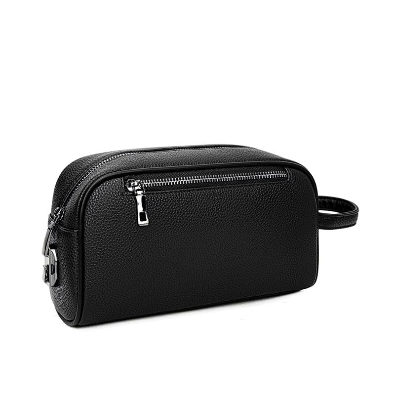 New Men's Fashion Leather Clutch Bag, Large Capacity Casual Multi-Pocket Handbag for Men