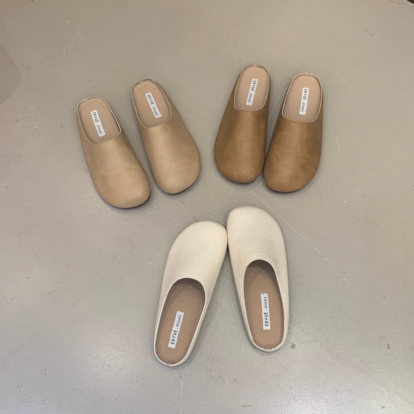 Women's Open-Toe Half-Slippers for Outdoor Wear, Birkenstock Style, New Spring and Autumn Models, Artistic Retro Fairy Style, Soft Leather Flat Mules