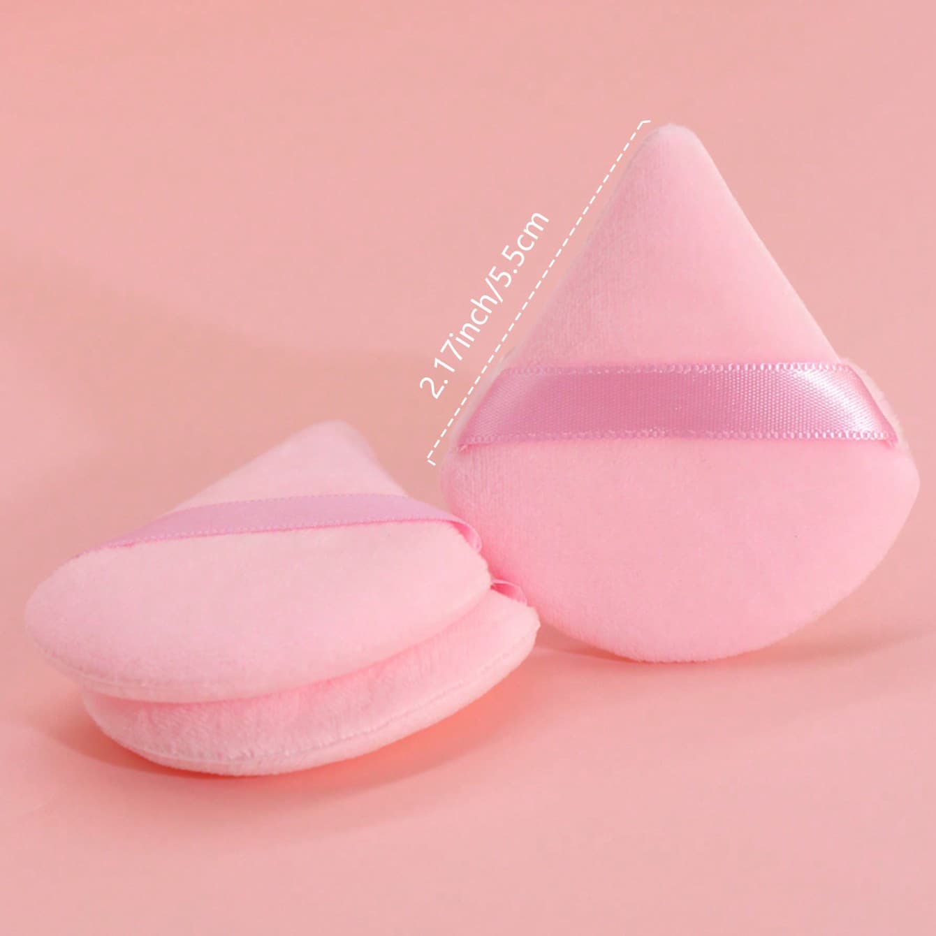 Triangular Velvet Powder Puff, Flocking Setting Cushion, Fine Velvet Powder Sponge, Dry Powder Puff
