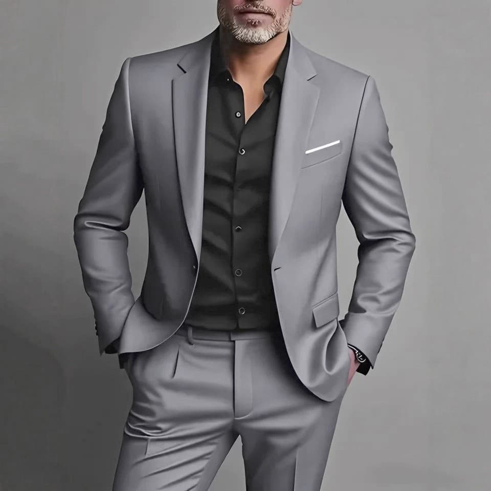 European and American Foreign Trade Aliexpress Amazon Large Size Two-Piece Suit for Wedding and Banquet, Multi-Color Men's Suit, New Style